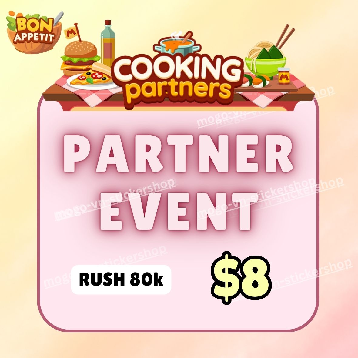 Monopoly GO! Cooking Partner Event Rush 80K Bon Appetit Album