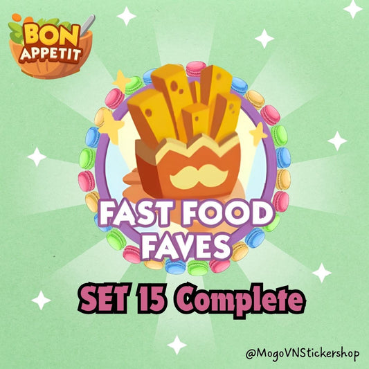 Set 15 (Fast Food Faves) Bon Appetit Monopoly GO!