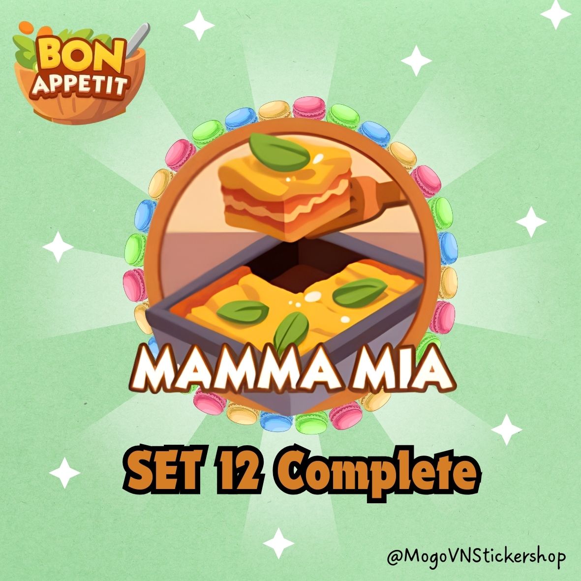Set 12 (Mamma Mia) Bon Appetit Monopoly GO!