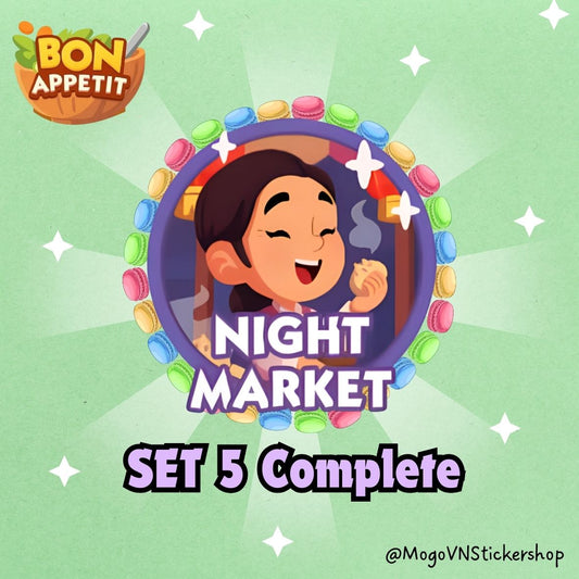 Set 5 (Night Market) Bon Appetit Monopoly GO!