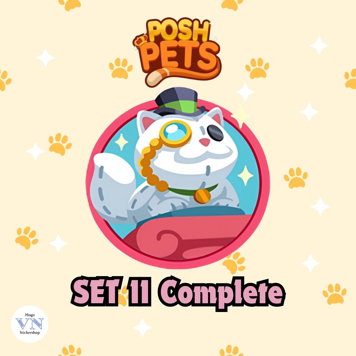 Set 11 (Posh Plushies) Posh Pets Album Monopoly GO!