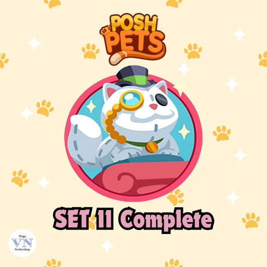 Set 11 (Posh Plushies) Posh Pets Album Monopoly GO!