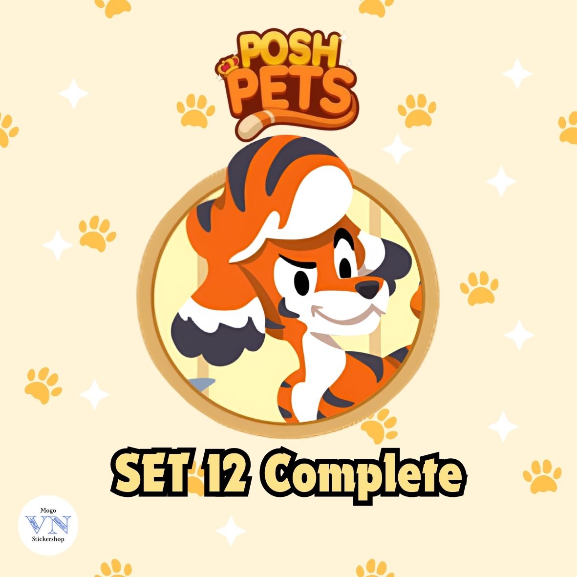 Set 12 (Beauty Saloon) Posh Pets Album Monopoly GO!
