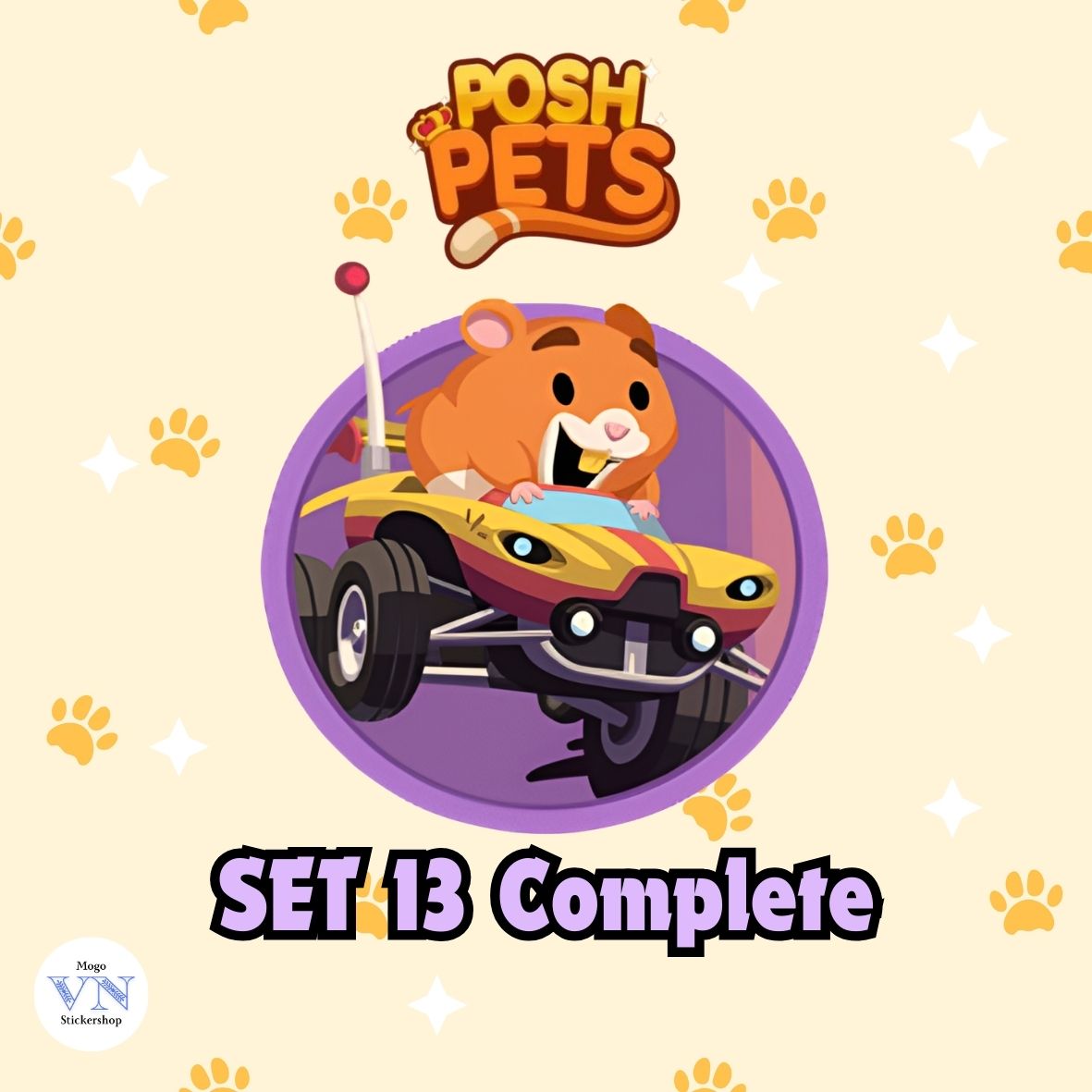 Set 13 (Mach Paws) Posh Pets Album Monopoly GO!