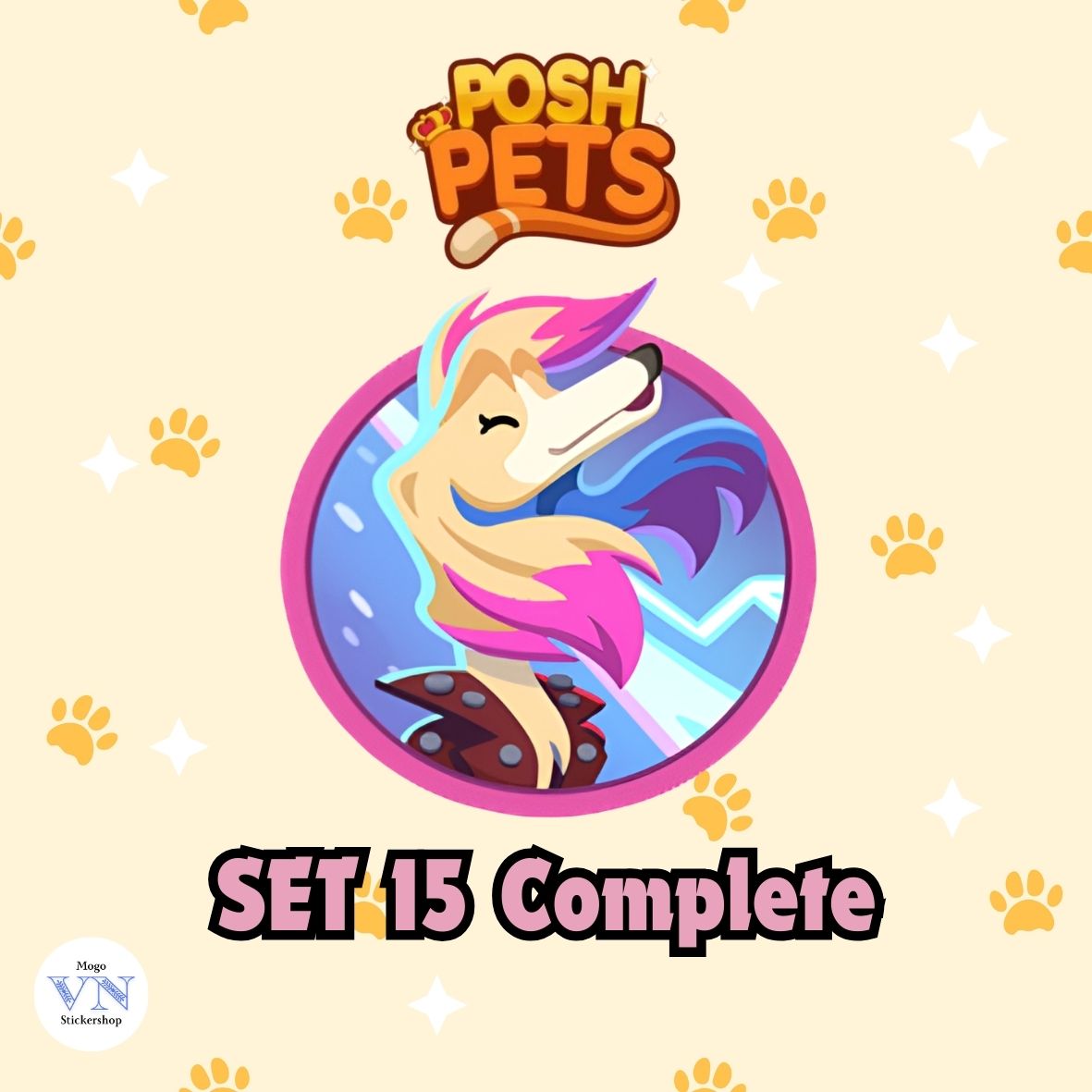 Set 15 (Rock Stars) Posh Pets Album Monopoly GO!