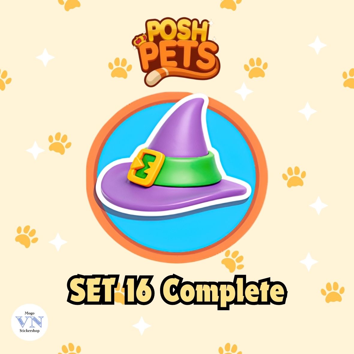 Set 16 (Party Style) Posh Pets Album Monopoly GO!