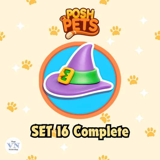 Set 16 (Party Style) Posh Pets Album Monopoly GO!