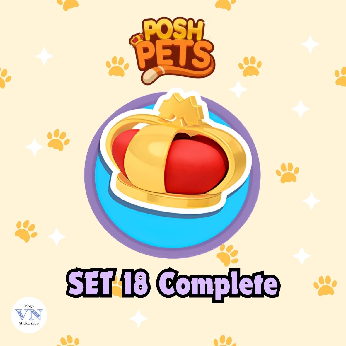 Set 18 (Ritzy Style) Posh Pets Album Monopoly GO!