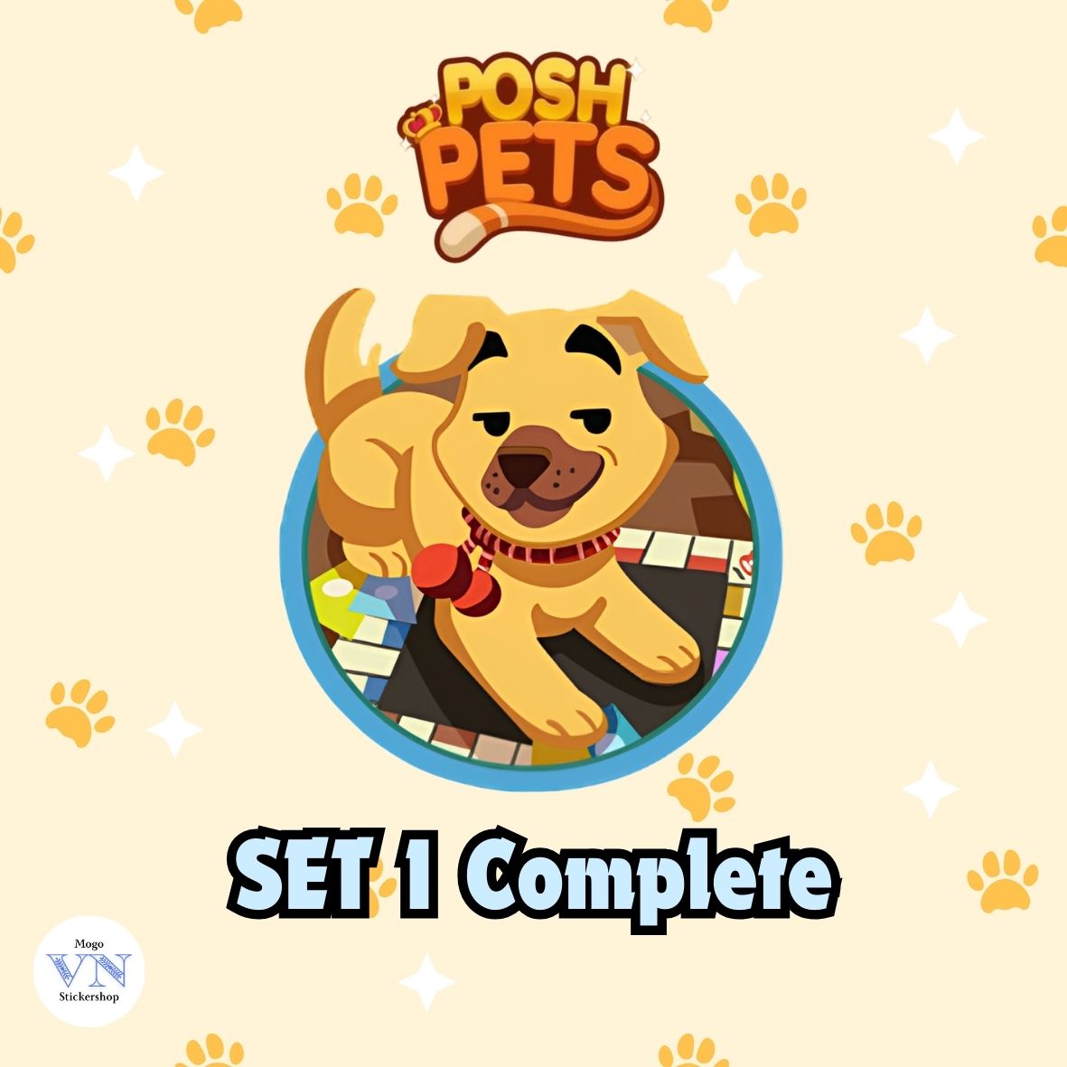 Set 1 (Community Gallery) Posh Pets Album Monopoly GO!