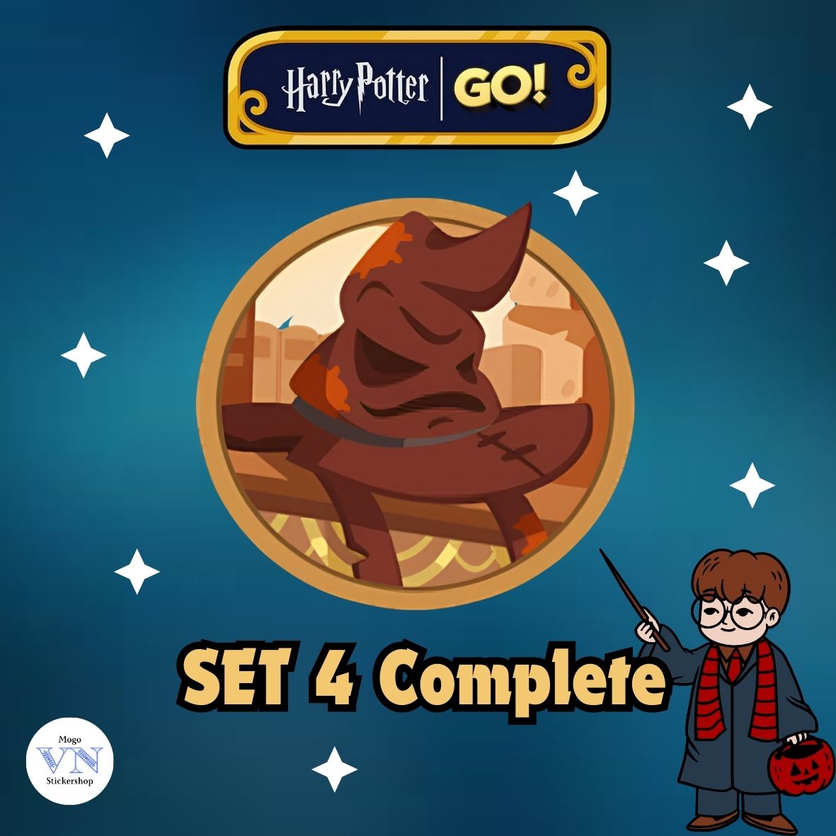 Set 4 (Hogwarts Houses) Harry Potter GO! Album Monopoly GO!