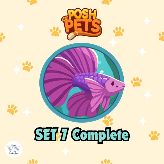 Set 7 (Aquarium Life) Posh Pets Album Monopoly GO!
