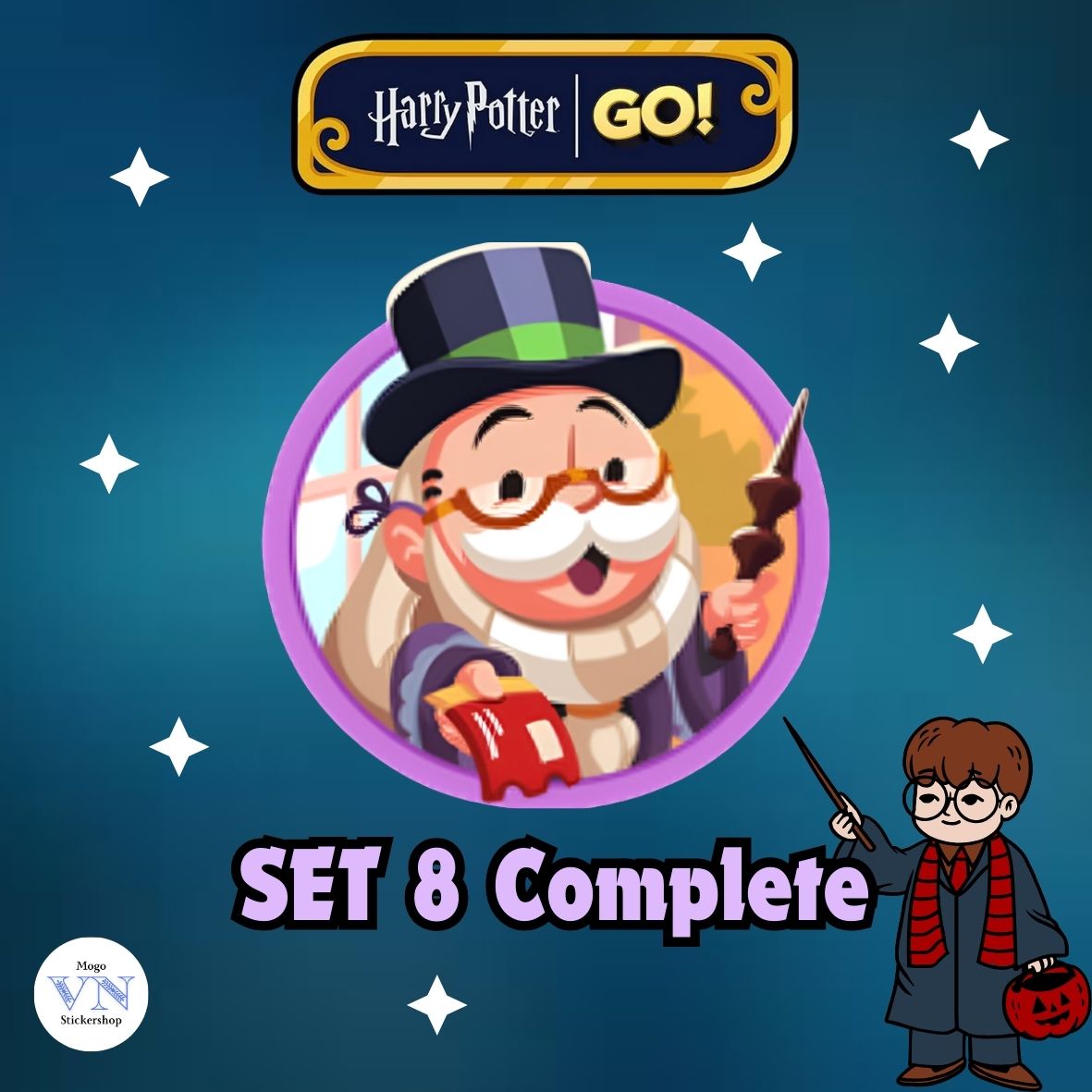 Set 8 (Cosplay Convention) Harry Potter GO! Album Monopoly GO!